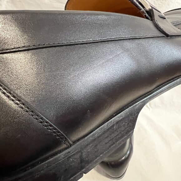 Magnanni slip on shoes Lino Loafer black leather US mens size 15 rubber soles - Picture 10 of 15